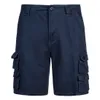 Khaki cargo shorts män sommar baggy multi pocket solida män shorts armé militär taktisk avslappnad kort man plus storlek 28-38 210603