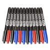 Permanent Marker Pen Fine Point Waterproof Ink Thin Nib Crude Black Blue Red 15mm Fine Color Markers Pens 3 colors to choose9565723