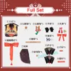 Game Genshin Impact Xiangling Cosplay Costume Shoes Wig Anime Women Dress Halloween Party Outfit Uniform Xiang Ling Costume Y0903