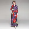 Robe longue de Boutique pour femmes, Maxi, haut de gamme, mode dame, imprimée, robe de soirée, robes de vacances, automne 2021