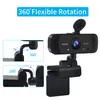 Zoom numérique ordinateur AutoFocus 2K ordinateur portable 5MP Webcam 1080 PC de chat avec couvercle de microphone pour le streaming en ligne WebCamera 8MP