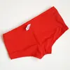 Women's Swimwear Red Bikini Bottoms Summer Women Beach Surfing Shorts Quick Dry Swim Underwear Mid Waist Female