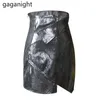 Ladies Vår Höst Silver Färg Kort Sequin Kjolar Kvinnor Solid Glänsande Mini Skirt Kvinna Sexig Bodycon 210601