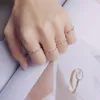 Глянцевое простое волновое кольцо для женщин мода 925 стерлингового серебра стерлингового серебра геометрическая кривая корея стиль изысканные украшения девушка подарок 210707