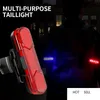 Kapvoe Bike Light Headlight USB Uppladdningsbar bakljus Säkerhet Varning Fram Bakre LED Bike Night Cycling Signal LED