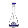 Kerosene lamp shape beaker bongs hookah glass water pipe oil rigs recycler bong double filter dab rig