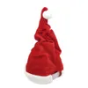 Red Electric Christmas Toys Musical Novelty Claus Soft Plush Hat Funny Singing Dancing Xmas Santa Cap for Adults