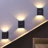 Square Solar Power Garden Light Patio Водонепроницаемый Забор Стена Лампа Открытый двор Домой Декор Украшения