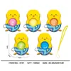 Pasqua Fidget Toy Mini Antistress Mano Giocattoli Coniglio Pollo a forma di uovo Giocattolo anti-ansia Bomboniere