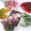 8Bundles Artificial Lavender Outdoor Fake Flowers Bouquet Faux Plastic Greenery Plants Floral Branch Wedding Garden Decor Decorative 2146 V2