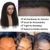 34 36 Human Hair Lace Closure Front Pärlor för Svarta Kvinnor Straight Body Deep Water Wave Kinky Curly With Frontal Headband Wig Gluless Pre Plocked 10A Grade 180% Täthet