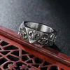 Fashion Silver Cross Brand Retro Titanium Finger Ring Personality Punk Vintage Mens Stainless Steel Hip-Hop Rock Motorcycle Rings Jewelry Accessories