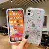 Quick Sand Cases Transparent Bling Cover Heart 3in1 2.0 TPU PC Frame Pour iphone13 12 PROMAX 11 11promax X XR XSMAX SE 8 7 6 8P Shscase Anti-slip Vos Clients Les Aimeront