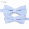 Belle Solide Coloré Parent-Enfant Bowtie Ensembles 100% Coton Enfants Pet Hommes Papillon Bleu Rouge Rose Casual Bow Tie Cadeau Accessoire Y1229