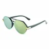 Kids Flat Pilot Sunglasses Oversize Mirror Lenses Cover Frame Fashion Design Eyewear Cool Glasses For Boy And Girl