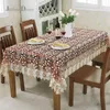 Mesa redonda europeia de tecido de tecido de tecido de tecido de jantar tapetes tapetes laço 210626