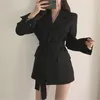 Solid OL Brief Slim Loose Arrival Office Lady Women Minimalist Chic Business Feminine Plus Size Blazers Coats 210421