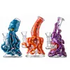 Uniqe Bongs de vidrio Estilo de Halloween Cachimbas 7 pulgadas Mini Plataformas pequeñas de aceite Cubilete Cabezal de ducha Perc Percolador Ojo Artesanía Tuberías de agua Junta de 14 mm con tazón