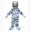 Festival klänning vit tiger maskot kostymer karneval hallowen gåvor unisex vuxna fancy party games outfit semester firande tecknad tecken outfits