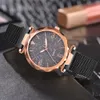 Rose Gold Women's Watch Brand Luxury Magnetic Starry Sky Lady Wrist Watch Mesh Women Color two