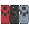 Ringhållare Kickstand Cover Case Armor Robust Dubbelskikt för Xiaomi Poco M3 X3 NFC RedMi Not 9 4G 5G K40 PRO 50PCS / LOT