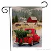 Christmas Winter Snowflake Car Double-sided Printing Garden Flag Santa Claus Home Decor Flags Happy Festival Household Hanging Flag 496