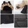 Footmuff For Stroller Winter Warm Envelope Sleepsack Detachable Fur Collar Black Diaper Changing Baby Sleeping Bag 211023