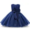 Girl's Dresses Girls Lace Flower Princess Dress Birthday Party Vestidos Kids Christmas Children Elegant Wedding Ball Gown Xmas Clothing