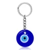 Turco Mal Blue Eye Keychain Chaveiro Anel de Chave Amuleto Lucky Charme Pingente Pingente Jewerly