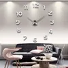 Wall Clocks DIY Acrylic Clock Modern Home Decoration Mirror 3D Digital Living Room Bedroom Silent Hanging