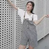 Mode Streifen Frauen Overalls Gerade Bein Locker sitzende Koreanische Version Von Alter-reduzierung High-taille Casual Hosen Capris