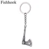 Fishhook Viking Brelok Punk Gothic AX Vicca Talizman Słowiański Irish Knot Pagan Amulet Wisiorek Key Chain Dla Mężczyzna Prezent Biżuteria Keyfob