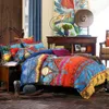 Bohemian National Bedding Set Ethnic 100% Cotton Queen King Size 220x240 Duvet Cover Linen Bed Bedclothes