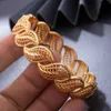 24k 4pcs/lot Trendy Dubai Ethiopian Gold Color Bangles for Women Girls Wife African Arab Ramadan Lucky Flower Bracelet Jewelry Q0720