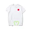 High-quality men's T-shirts, women's tops, high-end cotton heart-shaped printing, personality trend, men and women, couples, short sleeves