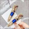 Hårklipp Barrettes smycken S1387 Fashion Colorf Beads Barrette Clip Dukbill Toothed Pin Womens Girls Hairpin Headwear Drop Delivery 2021