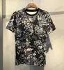 22ss Mens Womens T Shirts 티 위장 패턴 맨 파리 패션 T 셔츠 반소매 티셔츠 블루 화이트 xinxinbuy M-3XL