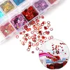 Kit per nail art glitter paillettes olografiche fette adesivo scintillante kit per manicure fai da te costruzione per decorazioni per estensioni delle unghie