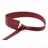 Bälten Fashion Leather Corset Belt Wide Midjeband Lång knutna midja Damer Solid Color Straps For Dress Coat Gifts1688844