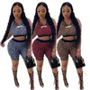 Wholesale Summer Womens Tracksuits Sleeveless Tank Top Shorts Outfits 2 Piece Set Women Clothes Casual Sportswear Sport Suit Selling klw6445