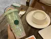 450ML Lovey Cute Rainbow Cup Doppie tazze di plastica con cannucce Materiale PET per bambini Fidanzata per adulti Festa Regalo di compleanno Prodotti Bere Bicchieri DHL libero HH21-398