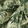 Femmes Paysage Peinture Imprimer Ceintures Vert Mini Chemise Robe Femme À Manches Longues Vêtements Casual Lady Lâche Robe D7732 210430