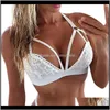 Define mulheres sexy mulheres Plus Size Floral Lace Transparente sutiã e Gstring Bandage Bras Underwear Set Lingerie Corset Bustier Sujetador 4cudf XHRVQ