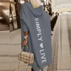 Kvinnors Knits Tees Casual Long Strikked Cardigan Kvinnor Solid Toppar Vintage Loose Sweater Coat Höst Vinter Sleeve Knitwear Coats Kvinna