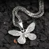 Fashion Flawless Butterfly Pendant Necklace Gold Stainless Steel Women Sweater Chain Jewelry Designer Hip Hop Mens Jewelry gift