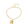 Неклеты Мода Женщины Золотое Цветовое Столичное Алфавит "T -Z" браслеты для летнего шарма босиком босого ноги