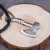 Wolf och Raven Slavic Amulets Talismans Viking Odin Axe Halsband Hängen Norska Vikingar Smycken Turkiska Män Wicca