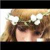 Tiaras Jewelry Drop Delivery 2021 Style Korean Bridal Headpiece Crown Peony Blossom Garland Bride Flower Fashion Girl Hair Accessories Wqdka