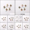 Metals Loose Beads Jewelry Zircon Pearl Pendant Double Hole Connector Pendants For Making Diy Necklaces Earrings Bracelets Aessories Wish Gi