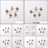 Metals Loose Beads Jewelry Zircon Pearl Pendant Double Hole Connector Pendants For Making Diy Necklaces Earrings Bracelets Aessories Wish Gi